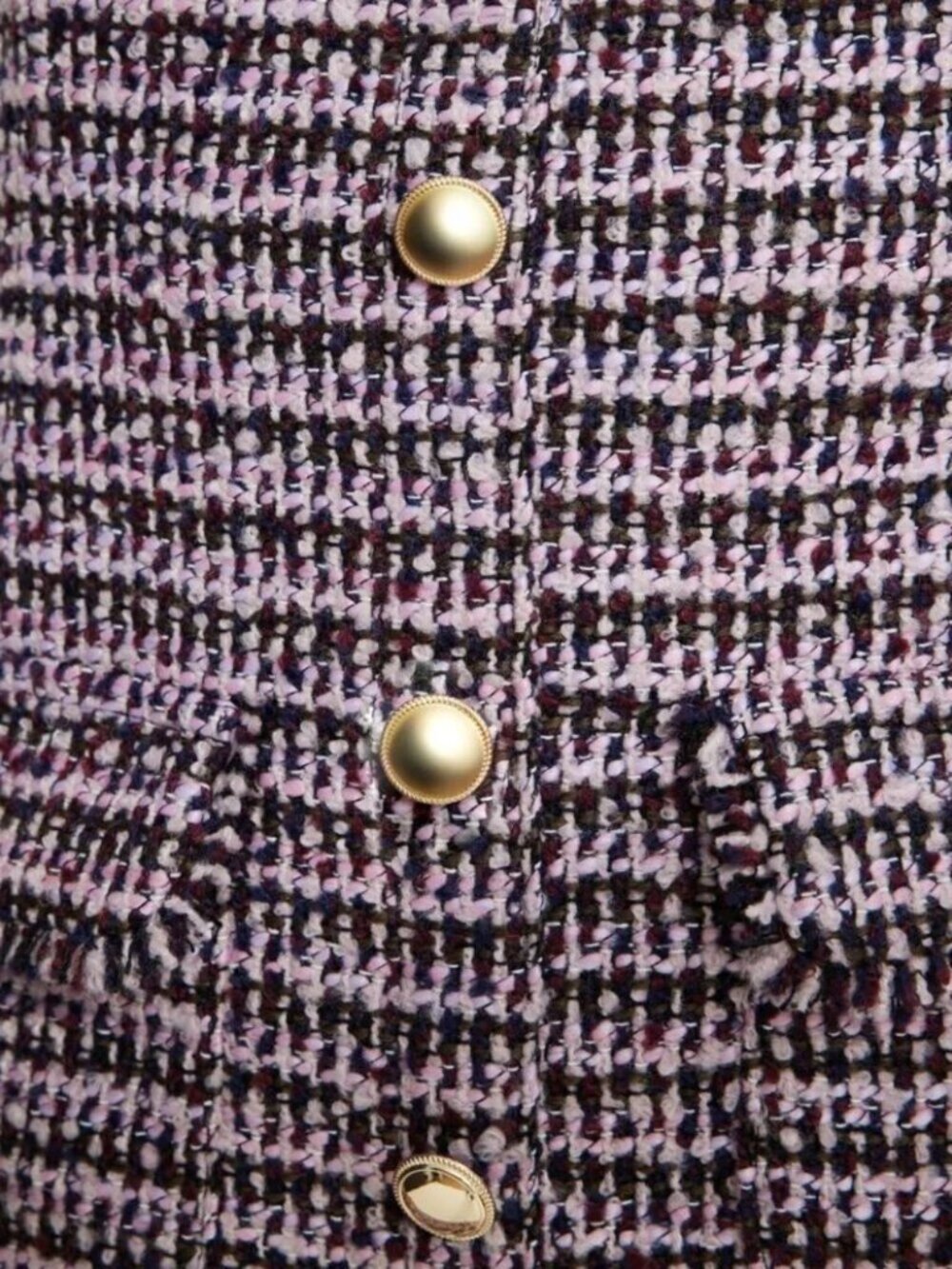 NWT Buttoned Tweed Mini Dress - Picture 4 of 4